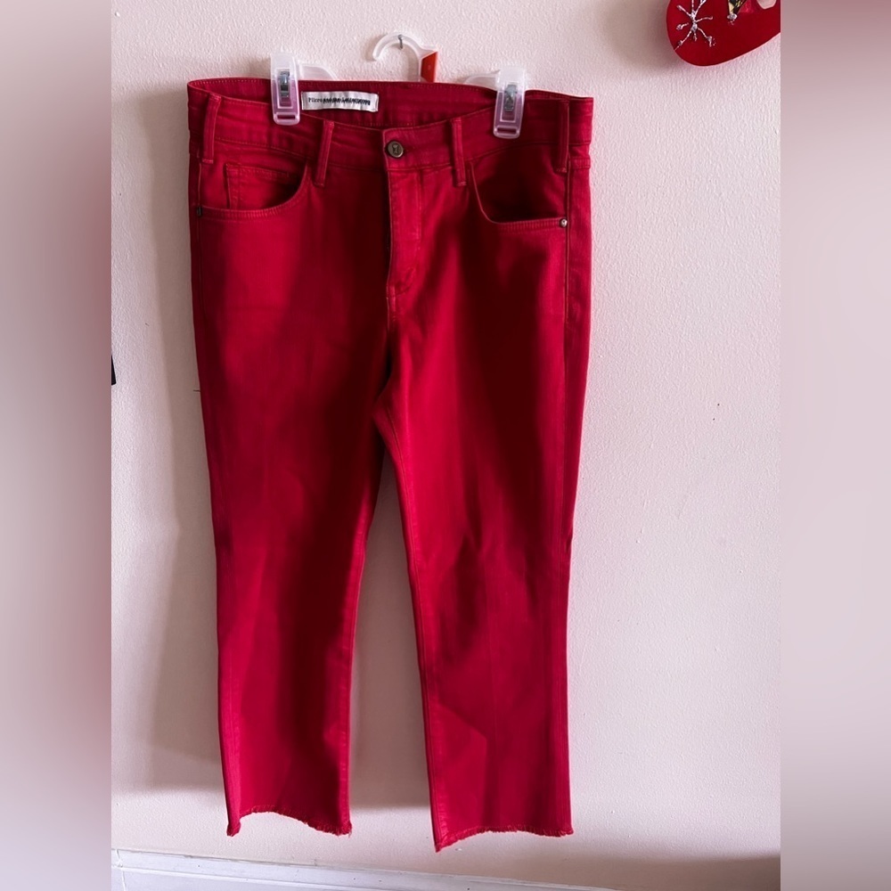 Pilcro and the letterpress Women’s Mid-Rise Ankle Jeans Pants 25 Pink - Picture 2 of 14